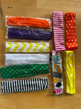 Kids Colorful Patterned Stretch Headbands - Pack of Mixed Colors